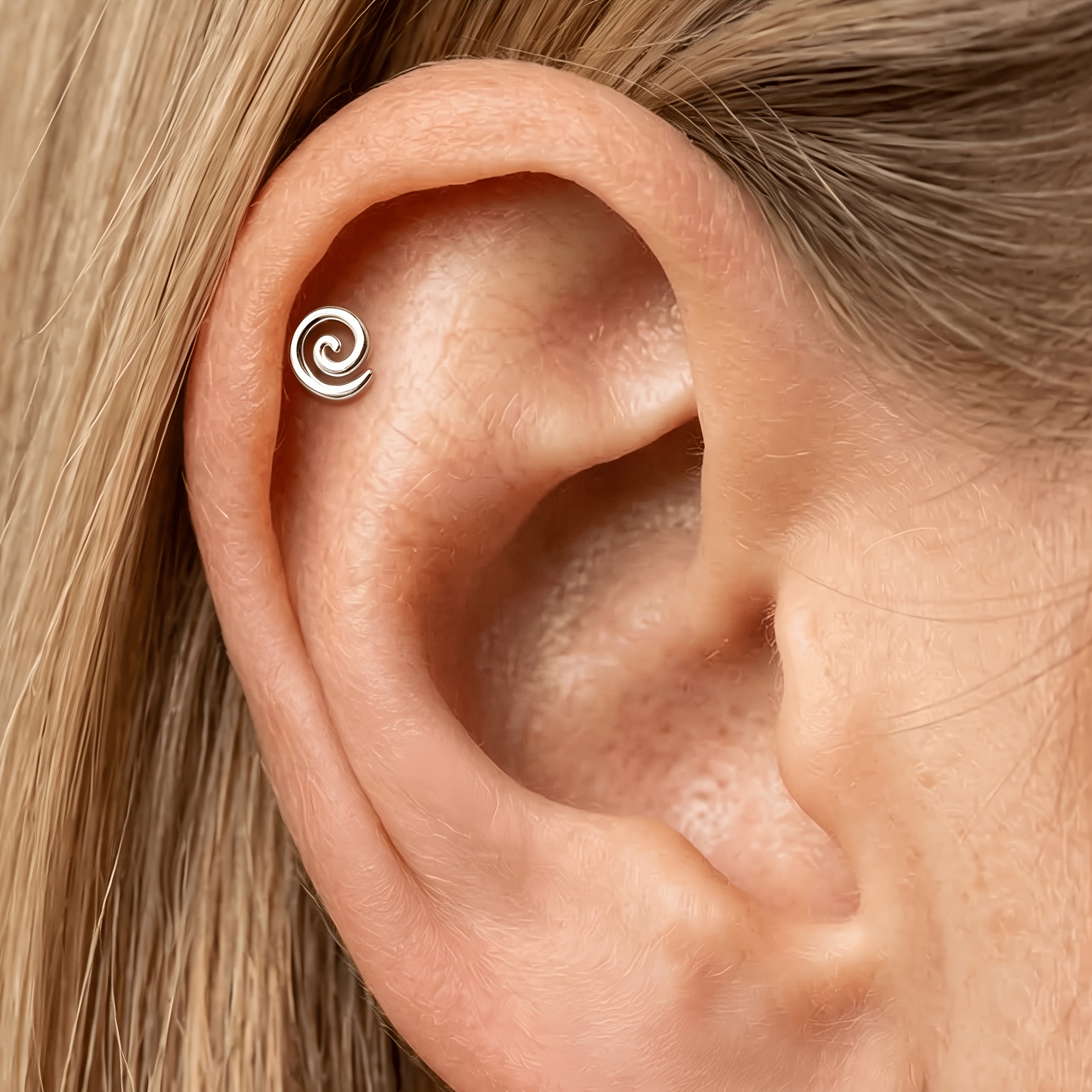 Women's 925 Silver Spiral Stud Earrings — Minimalist Fine Jewellery